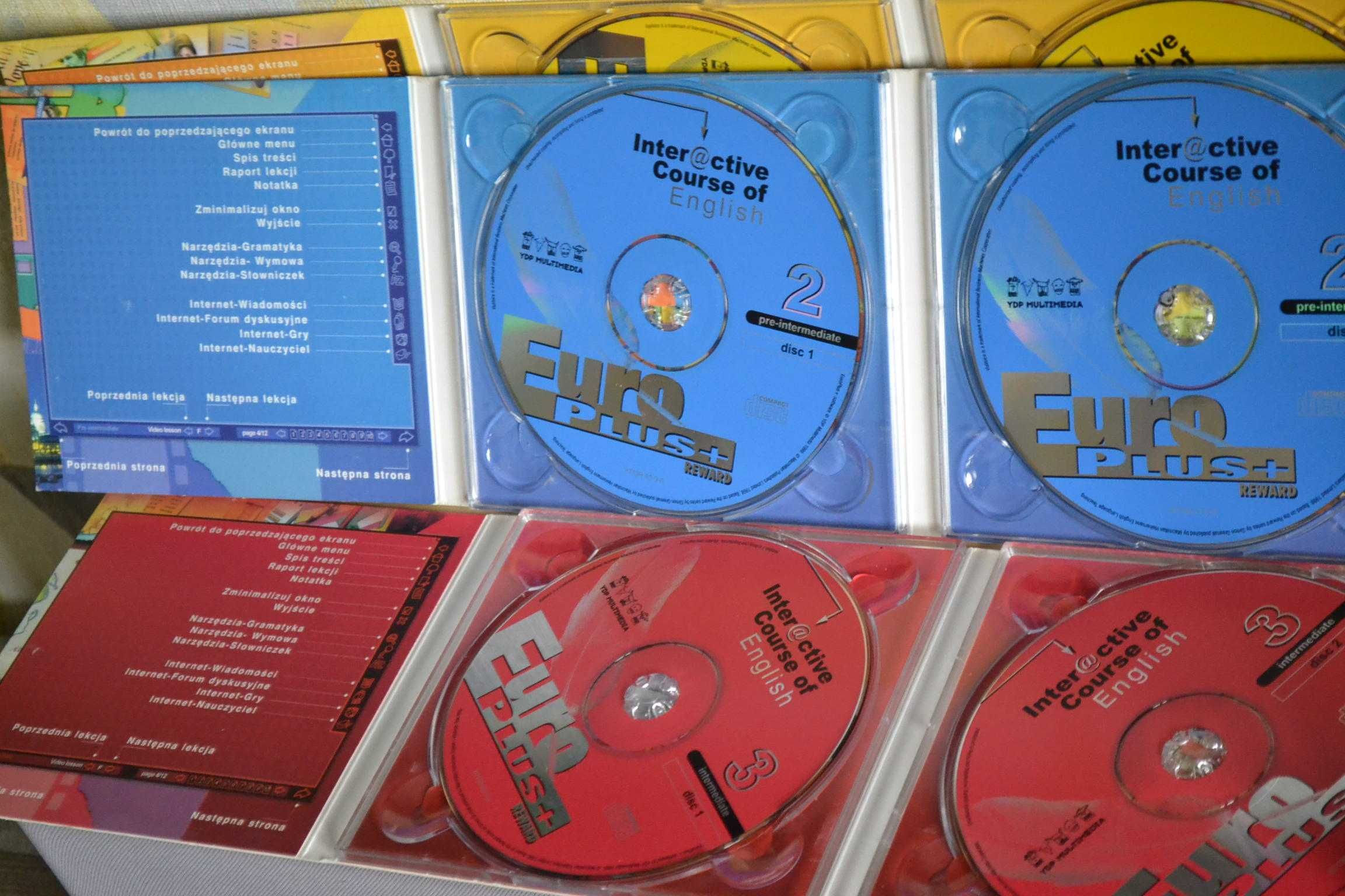 zestaw 6 płyt CD język angielski Euro Plus+ Reward 3 poziomy nauki YDP