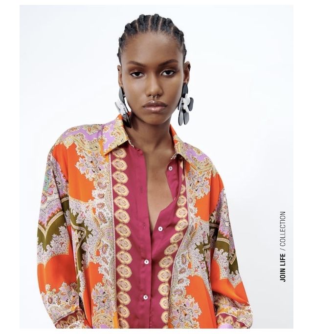 ZARA Camisa fluida da colecção verão 2022