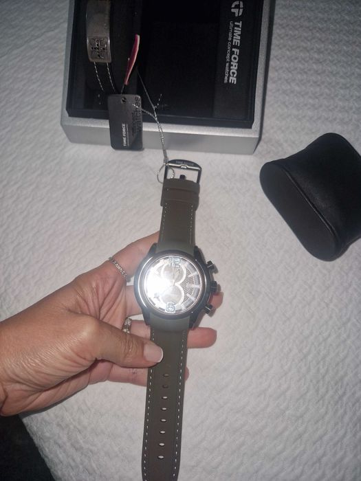 Conjunto e pulseira time force Cristiano Ronaldo