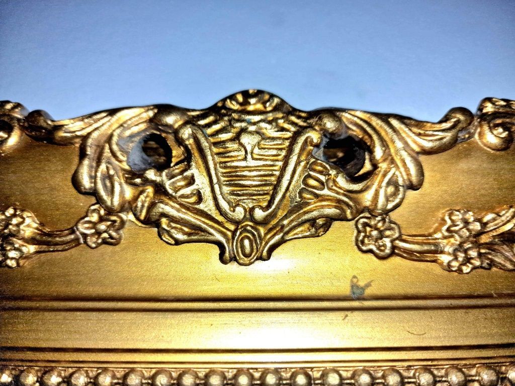 Espelho francês Luis XV brunido a ouro