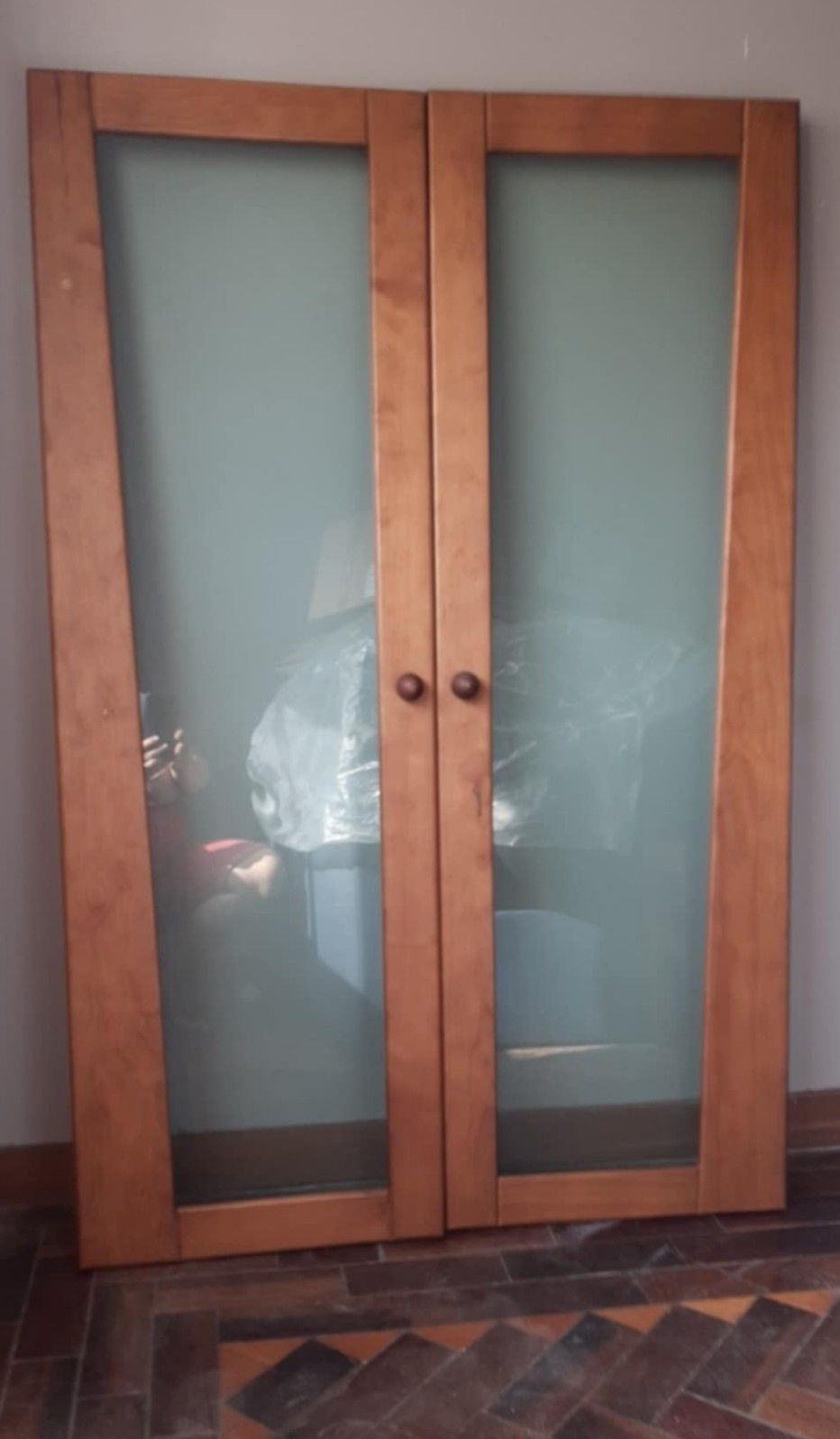 Portas em Cerejeira com Vidro