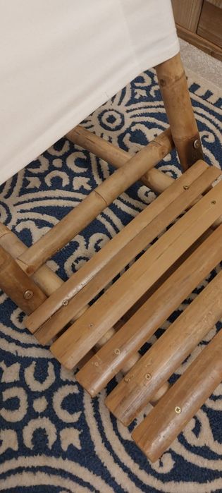 Krzesełko vintage bambusowe