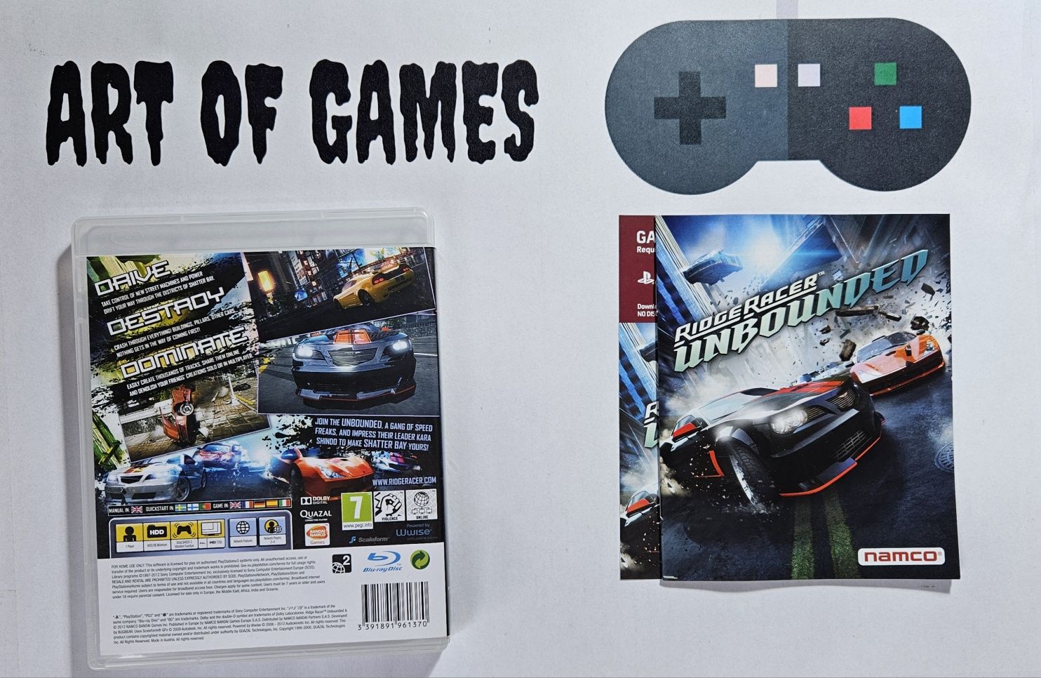 Ridge Racer Unbounded Komplet 3xA Ps3 Playstation 3 BDB