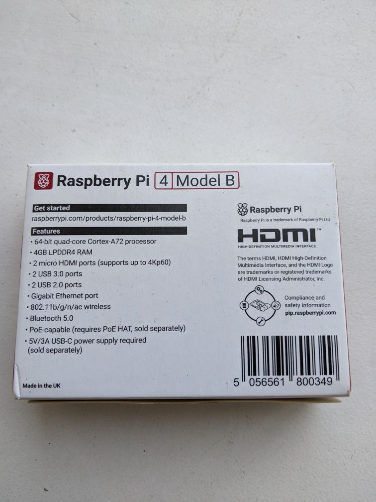 Мікрокомп'ютер Raspberry Pi 4 Model B 4GB