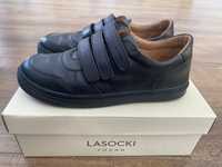 Buty chłopięce skórzane Lasocki r. 36 czarne - JAK NOWE