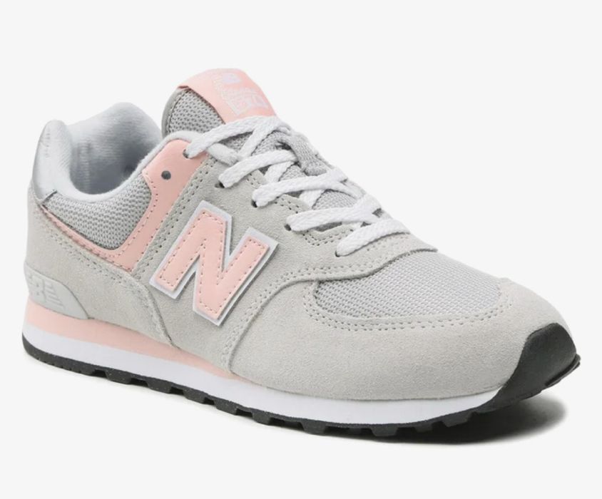 Rożowo szare skorzane sneakersy new balance 500 25cm rozmiar 39,5/40