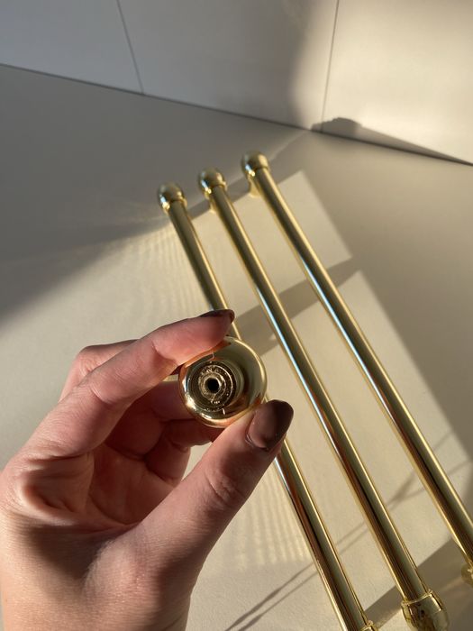 Zestaw uchwytów meblowych 3 relingi 2 gałki 4 haczyki