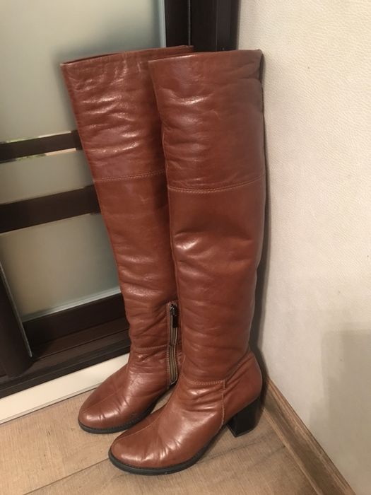 Кожаные сапоги