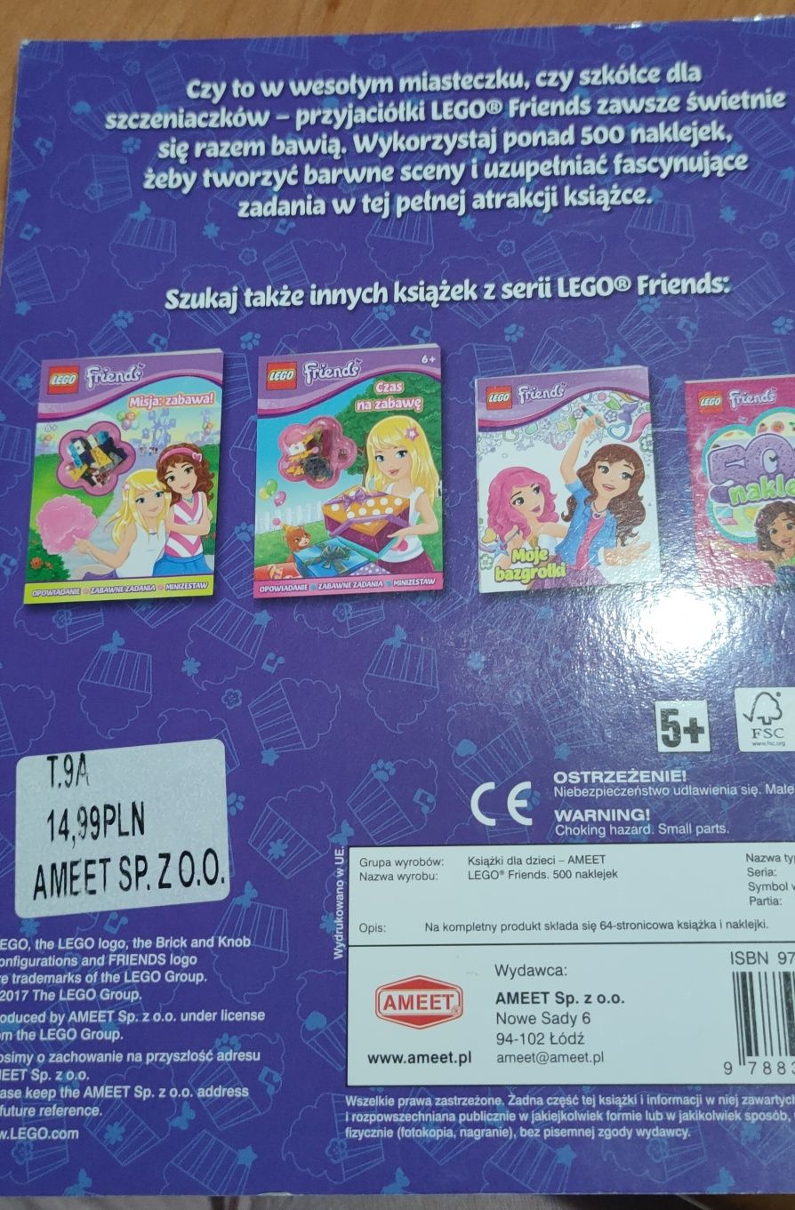 Książka LEGO friends 500 naklejek