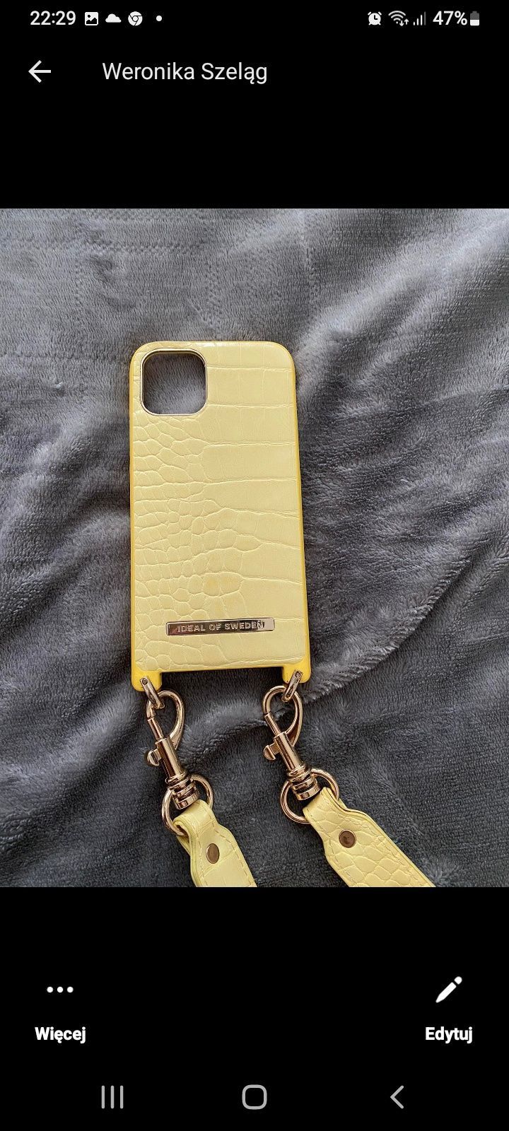 Skórzany case montazami, torebka na telefon iphone11  pro