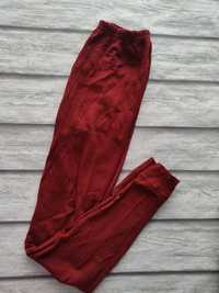 Burgundowe legginsy odzież termiczna termoaktywna wełna merino