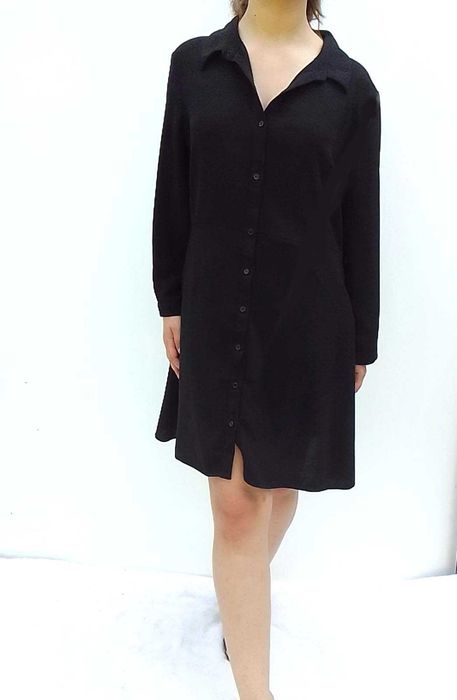 Zara jak NOWA czarna swobodna koszulowa sukienka L XL 40 42
