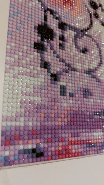 Quadro relógio em missangas , trabalho manual