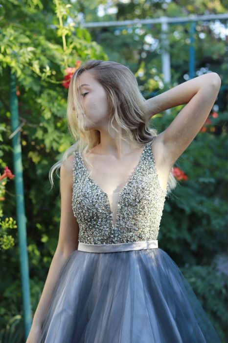 Вечернее/выпускное платье JOVANI США кристаллы Swarovski, размер 4 S/M