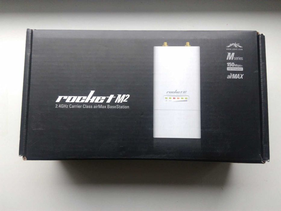 Наружная точка доступа(WIFI-антенна) 2.4Ггц Ubiquiti Rocket M2 + POE