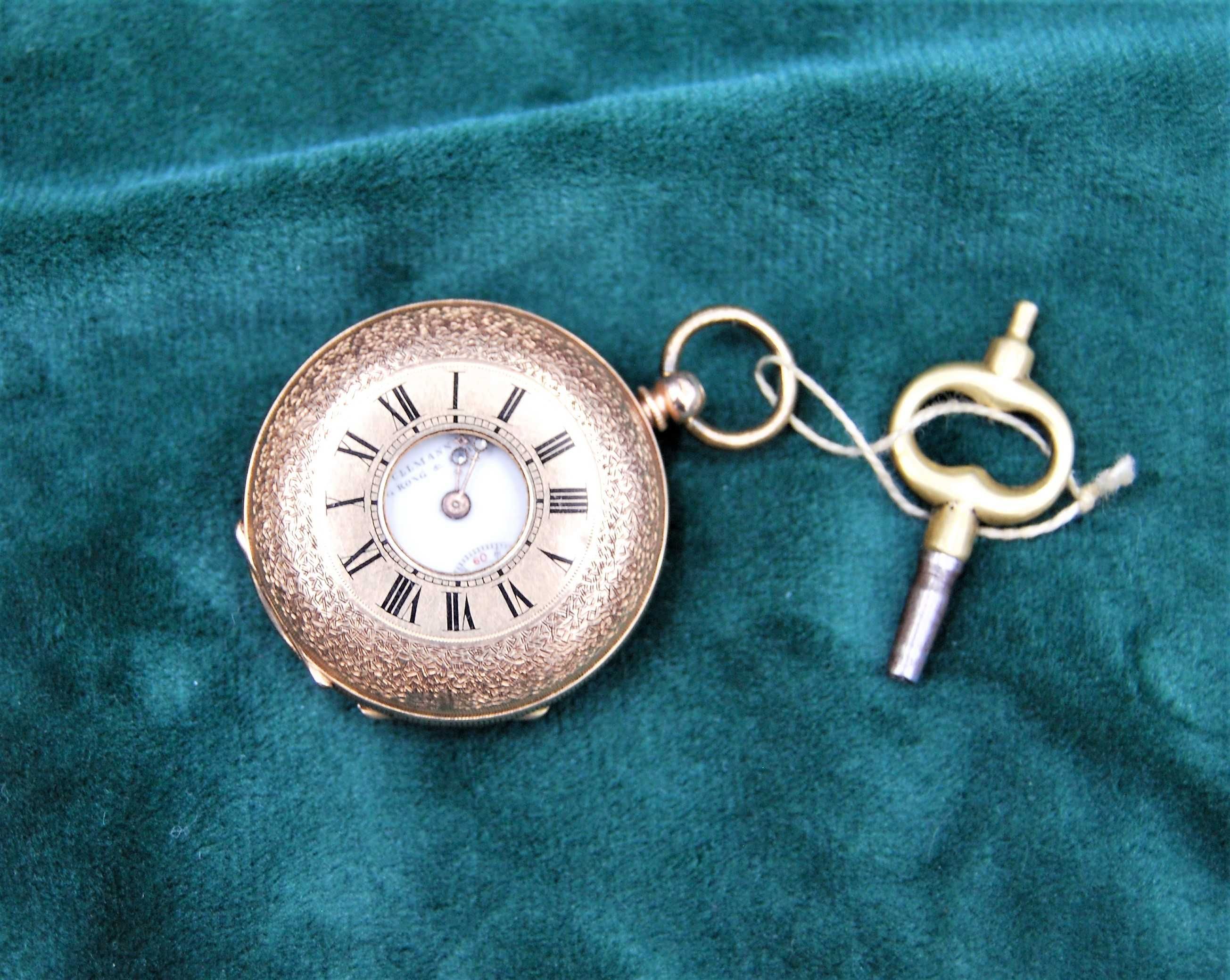 Zegarek kieszonkowy J. Ullmann złoto 14 k