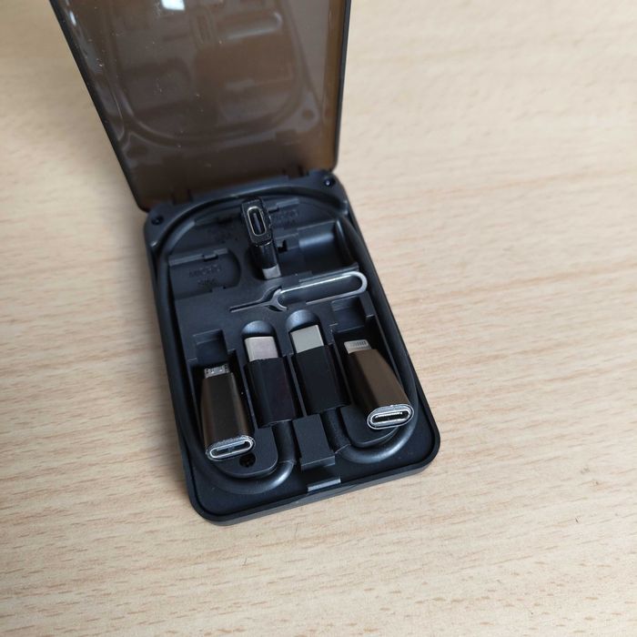 Caixa Suporte Carregamento Adaptadores Tipo C, Micro Usb, Lightning