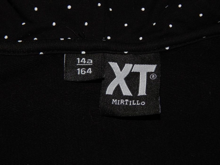 Черная трикотажная кофта XT Mirtillo с капюшоном на девочку 14 лет.