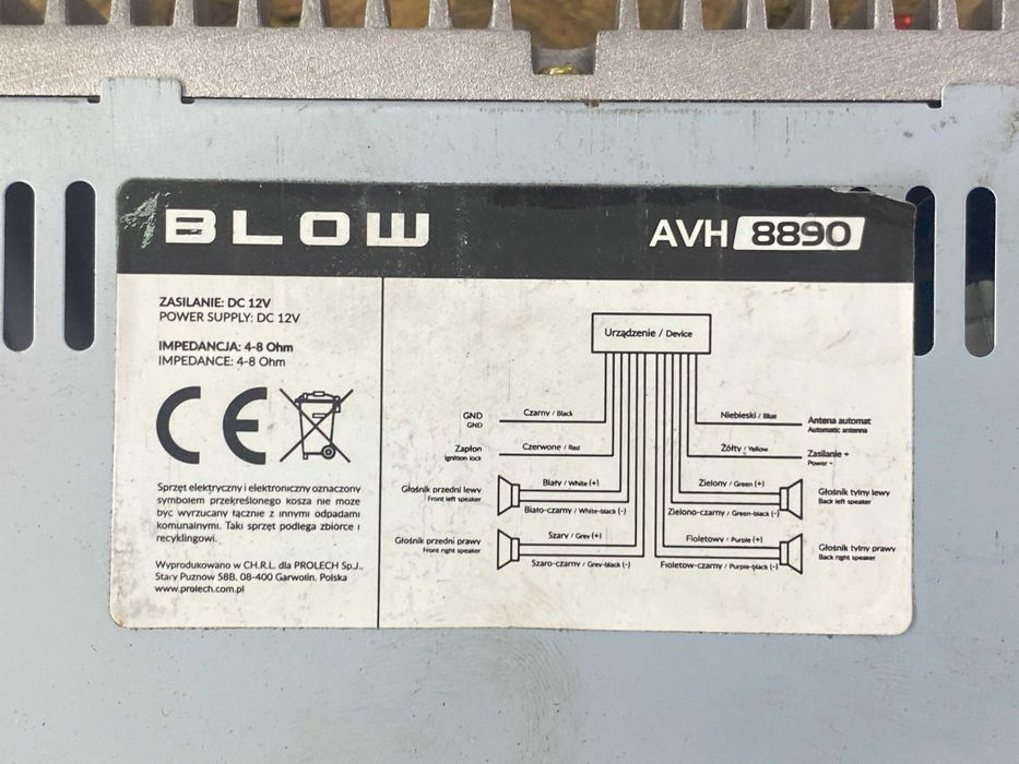 Radio Samochodowe Blow AVH8890
