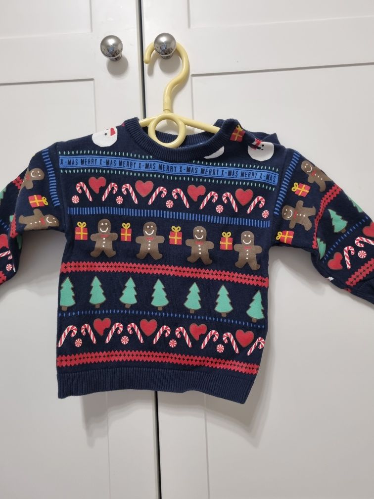Bluza sweterek świąteczny,na sesję H&M r 62/68