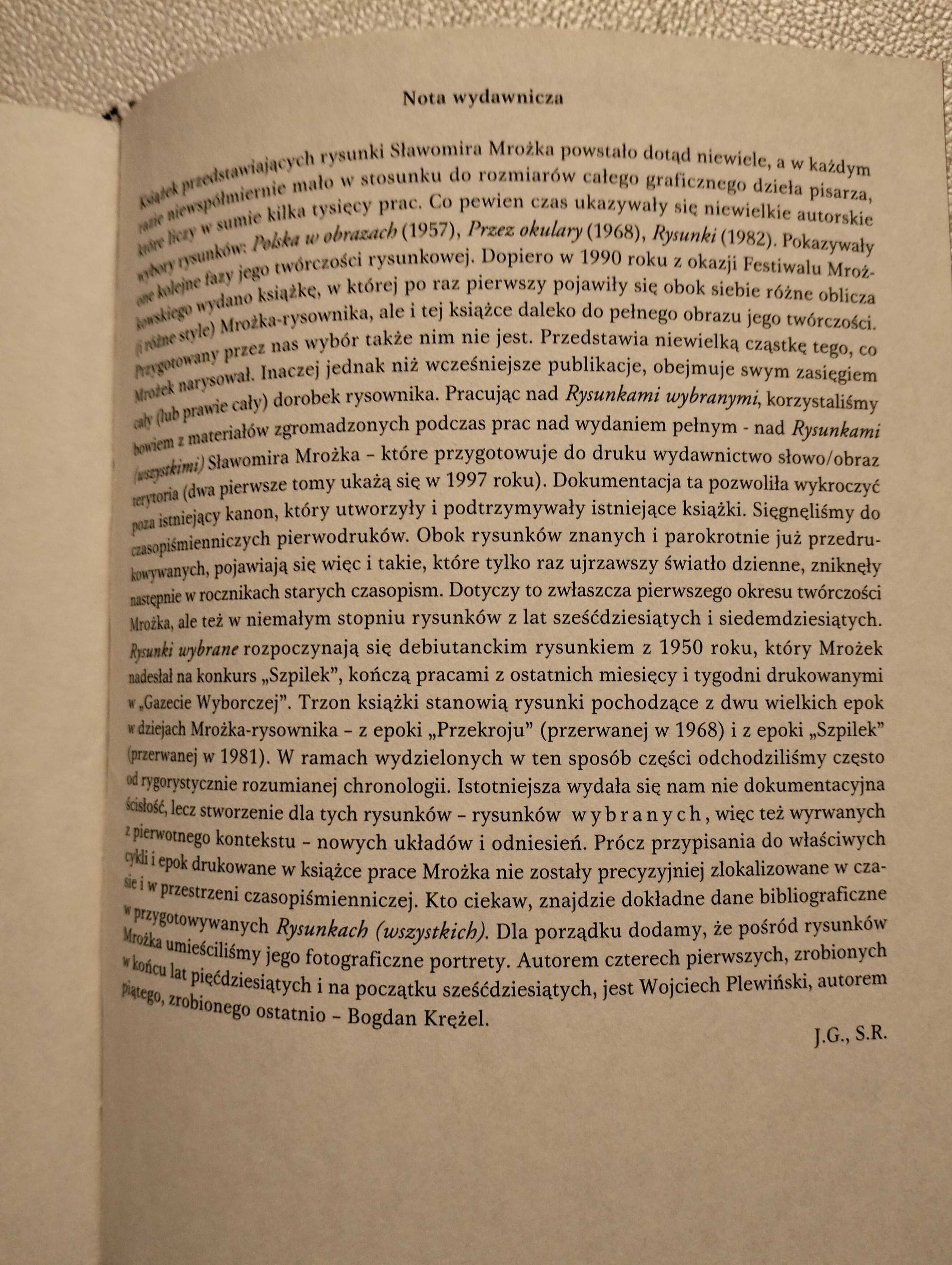 Mrożek Rysunki wybrane - album z grafikami
