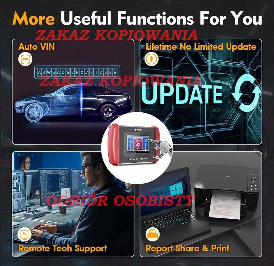 Skaner diagnostyczny, Xtool IP608, FULL SYSTEM DIAGNOSTICS OBD2