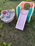 Zestaw kostka zjeżdżalnia małpi gaj wodny stolik little tikes