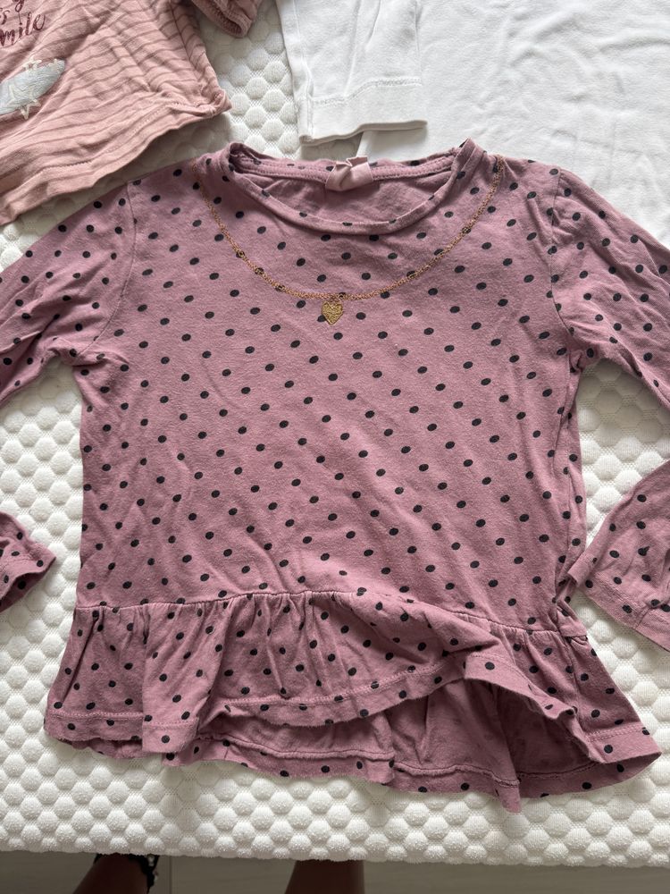 3 bluzki z długim rękawem 104 zara
