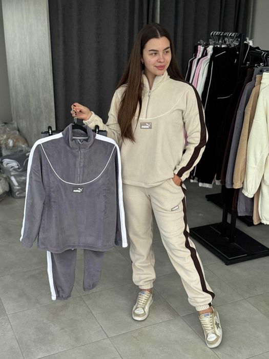 Костюм женский зимний L XL флис слоновая кость полар плотный