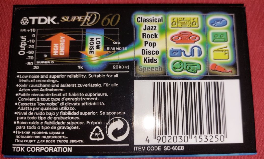 Lote de 10 Cassetes TDK Super D Chrome
Type II