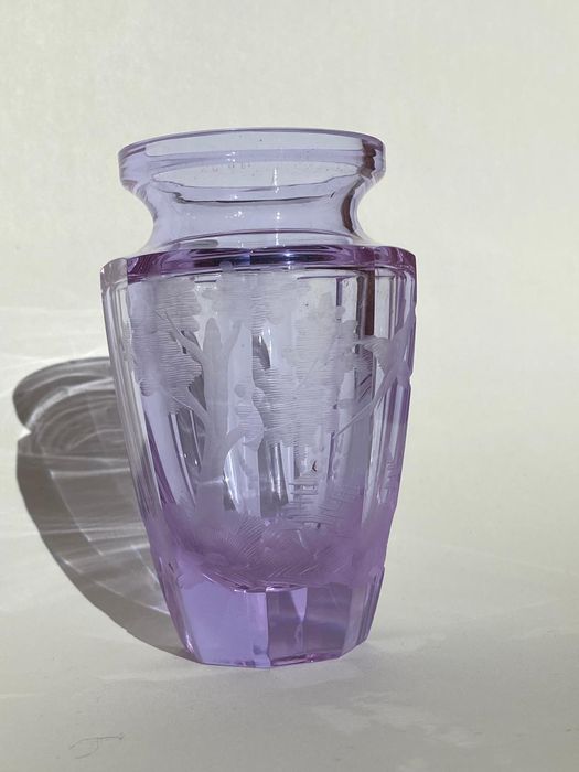 Jarra lapidada Cristal Moser