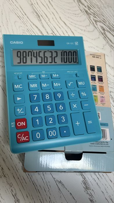 Калькулятор Casio GR-12C-LB блакитний