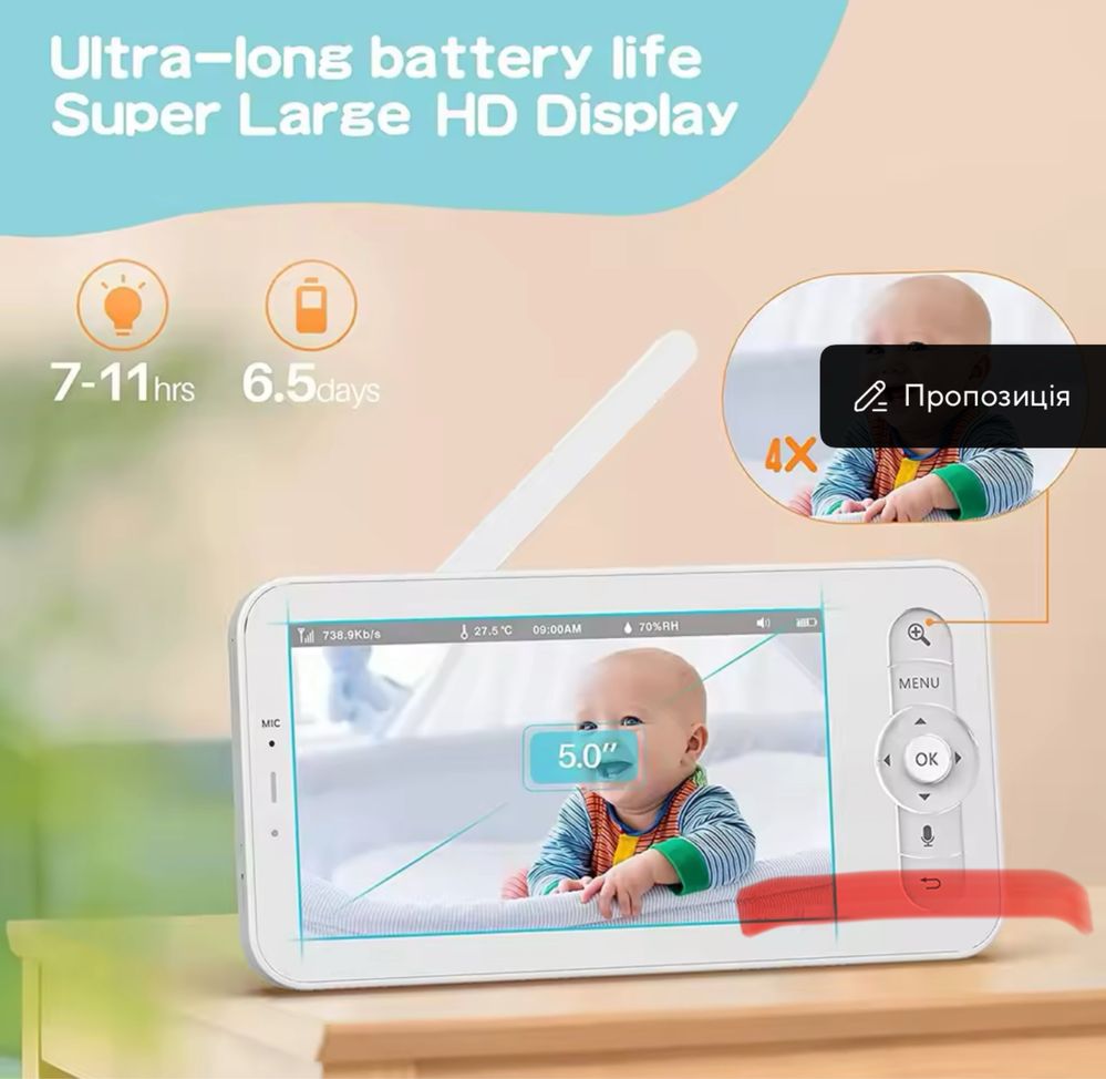 Відеоняня Baby monitor wifi