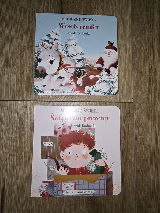 Książeczki świąteczne Mikołaj renifer prezenty