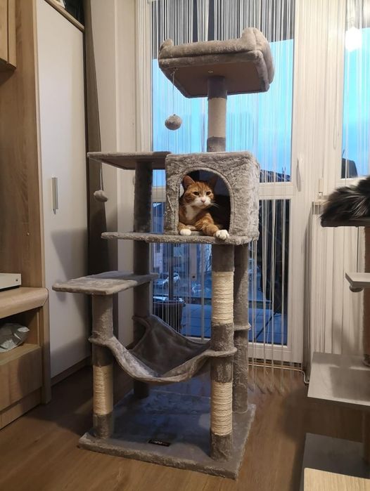 NOWY piękny drapak dla kota XXL legowisko domek stabilny  aż 143 cm