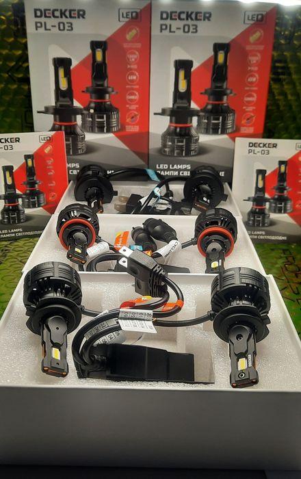 Лед лампа  Decker PL 03 H11/H7/Н4/Hb3/hb4) 5000K 12000Lм 65W