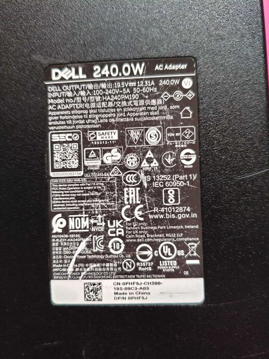 Dell 240W блок питания