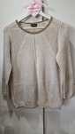 Swetr sweterek Massimo Dutti 40 38 m l ażurowy dzianina nitka złoty