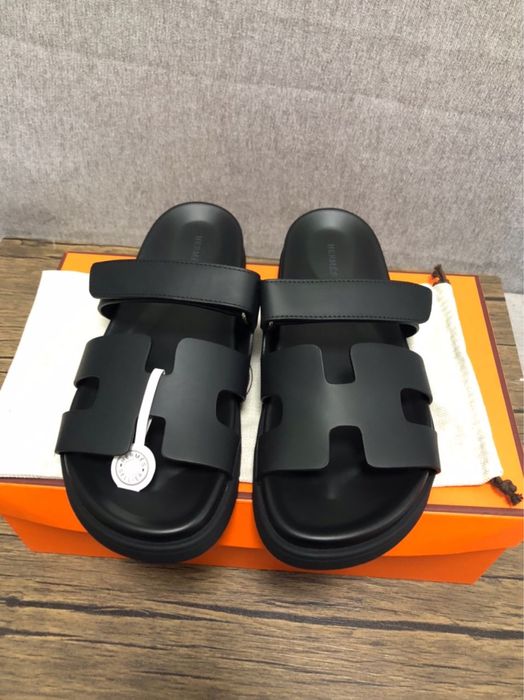 Klapki hermes skora naturalna 45 rozm