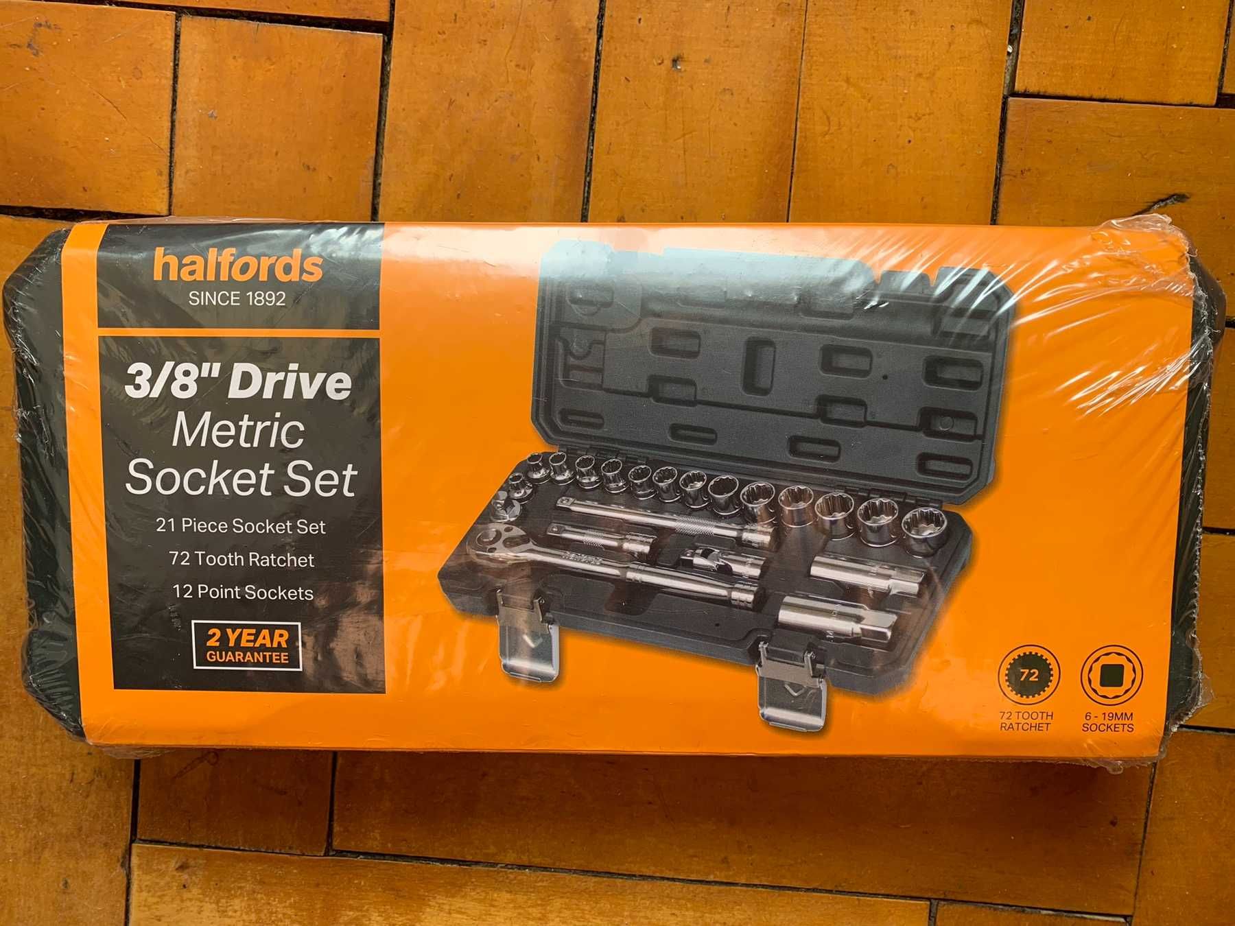 Набор метрических головок Halfords 21 шт. 3/8" дюйма и 1/4" из 25 шт