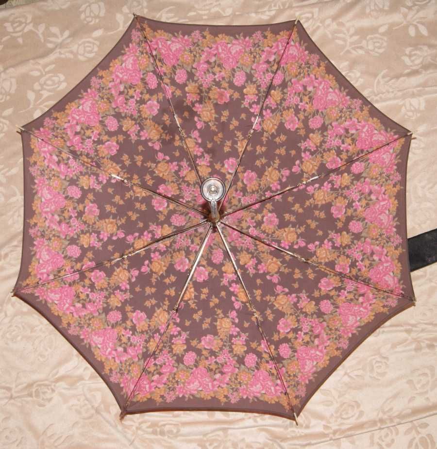 Stary parasol damski z pokrowcem PRL