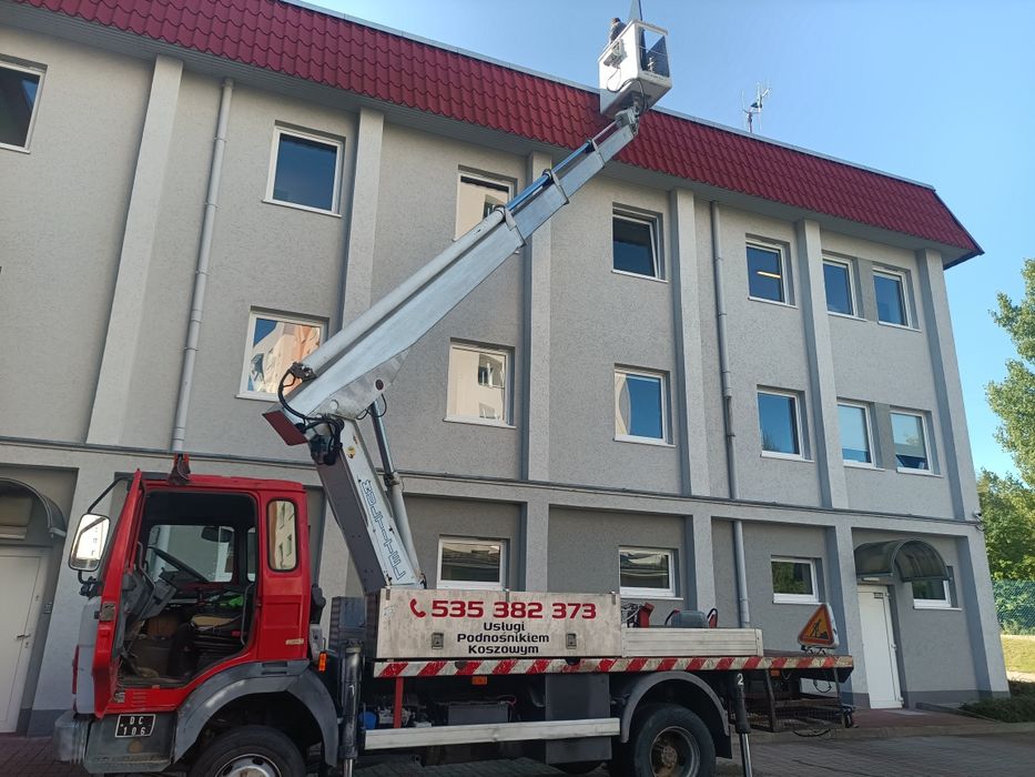 Wynajem podnośnika koszowego 34m i 22m wycinka drzew