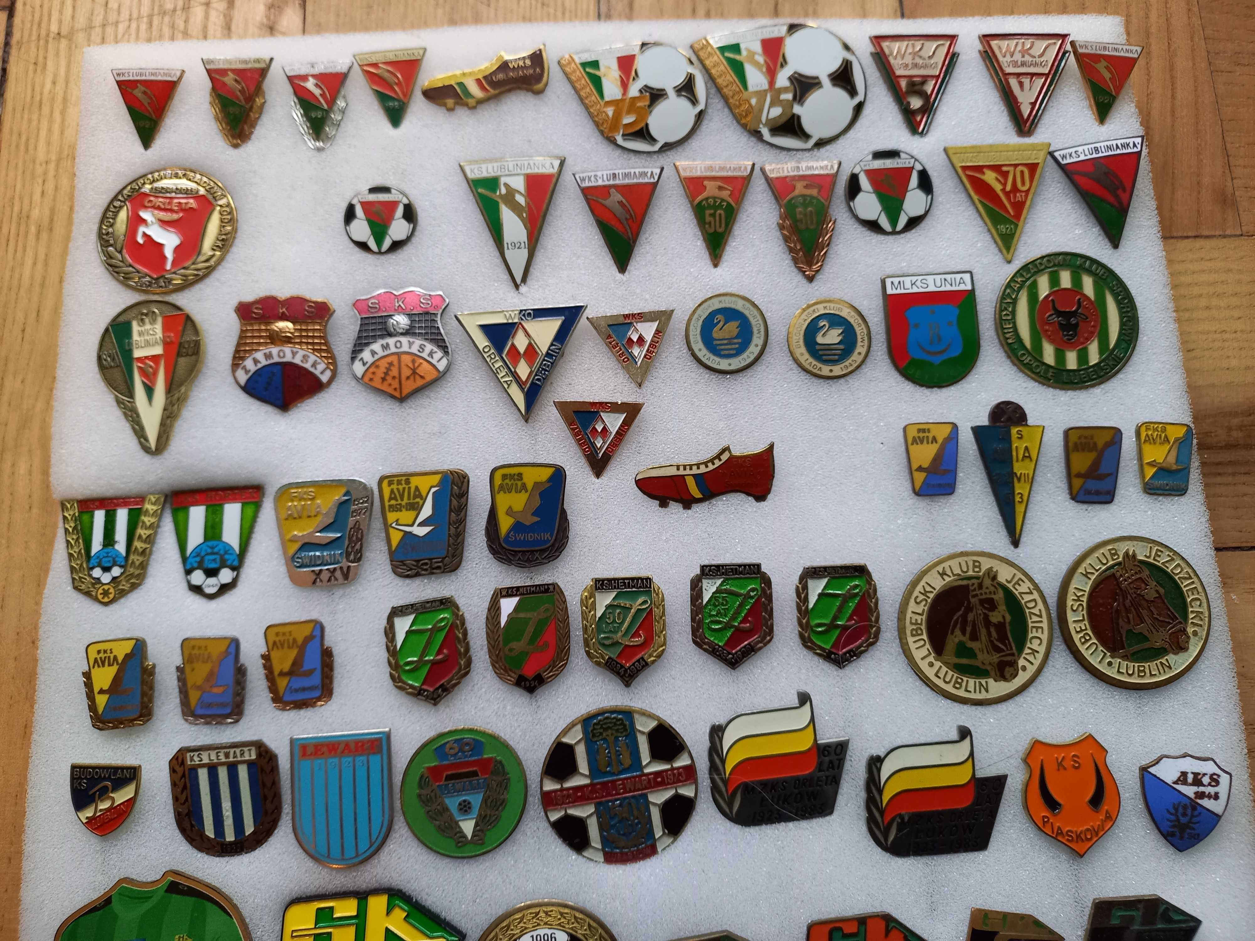 Odznaki, piny klubów z województwa lubelskiego