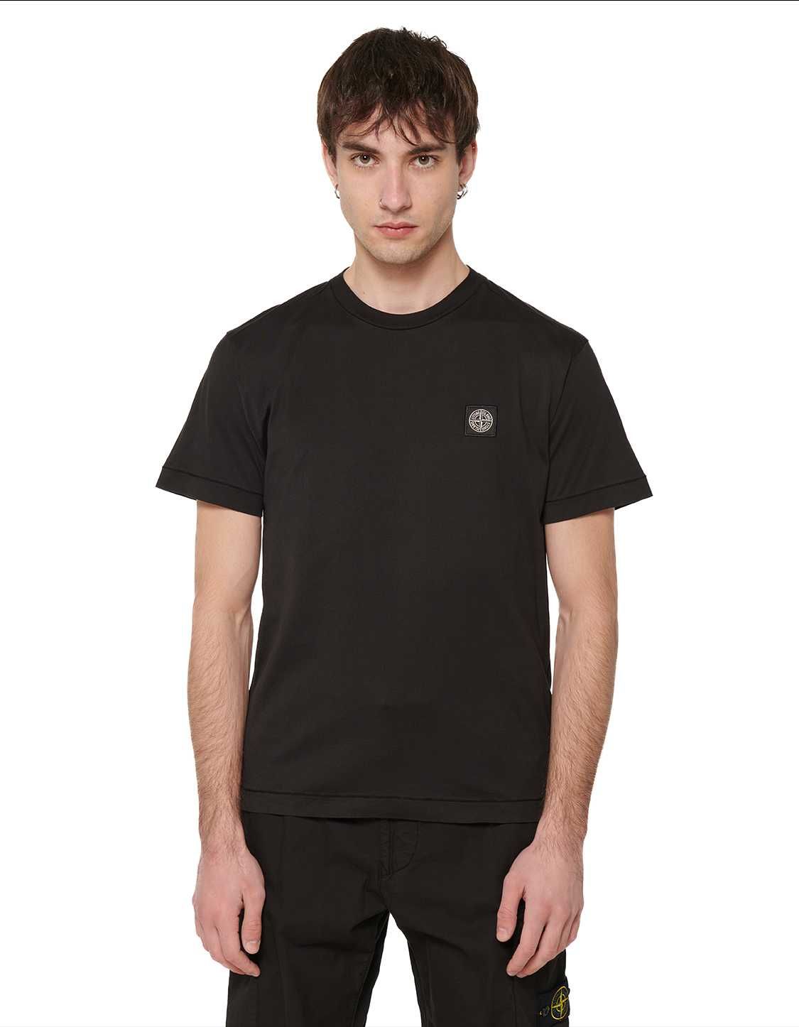 Футболка Stone Island 24113 Logo Patch T-shirt Black