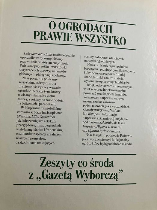 Leksykon Ogrodnika-poradnik praktyczny
