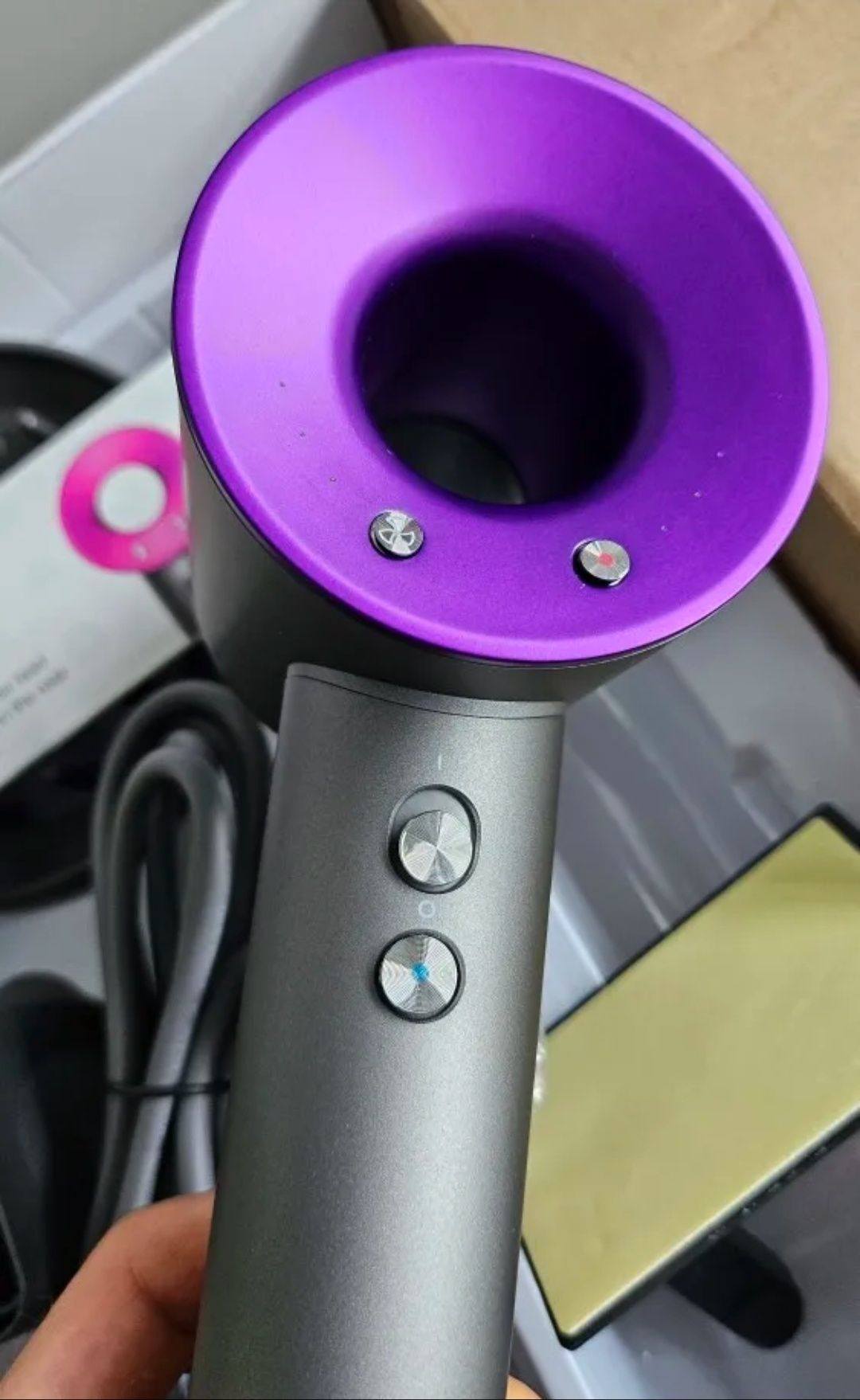 Suszarka do włosów a'la Dyson 5 końcówek fioletowa nowa okazja