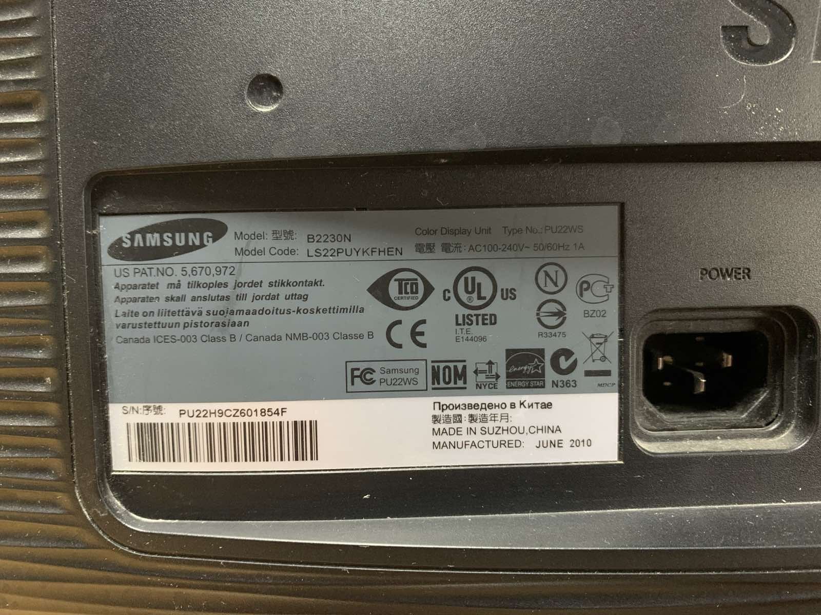 Монітор Samsung ,діагональ 22