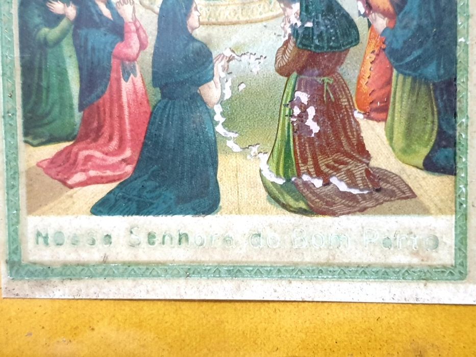 Antigo registo com imagem da Nossa Senhora do Bom Porto