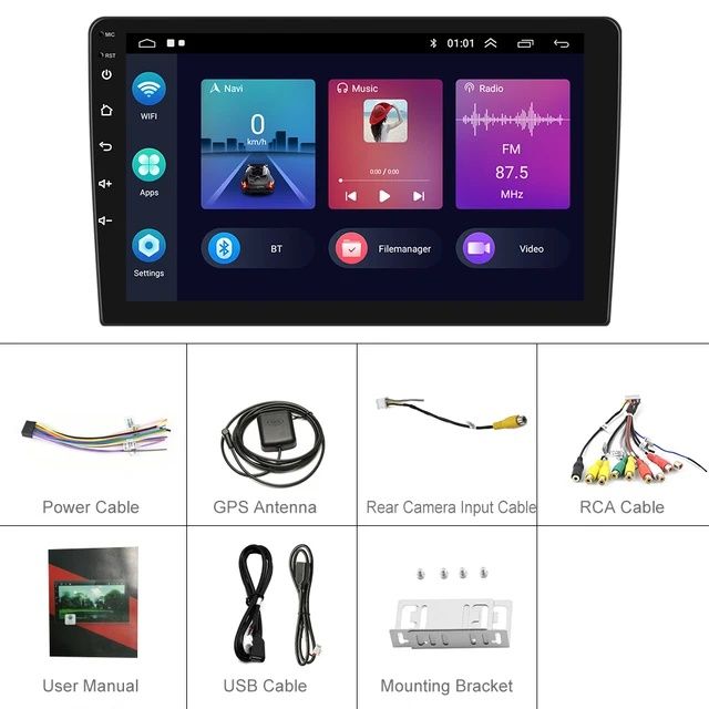 Rádio android 11 2din 10 polegadas CARPLAY GPS WiFi HiFi RDS Novo