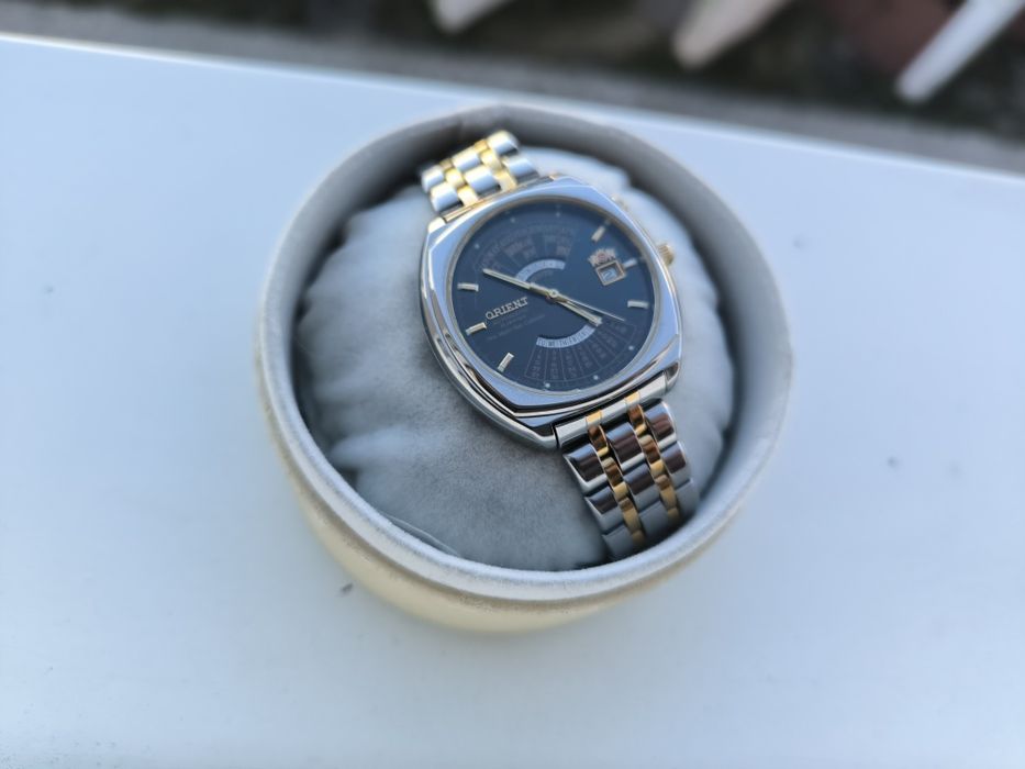 Piękny orient złote dodatki kostka multi year automat japoński PRL